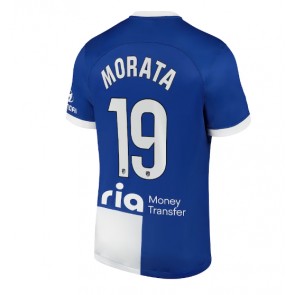 Lacne Muži Futbalové dres Atletico Madrid Alvaro Morata #19 2023-24 Krátky Rukáv - Preč
